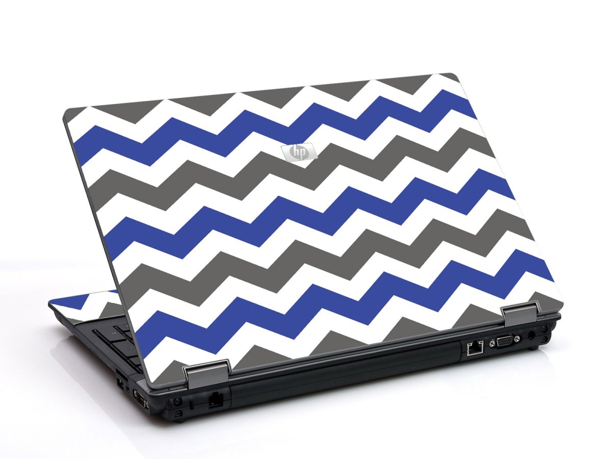 Grey Blue Chevron 6730B Laptop Skin
