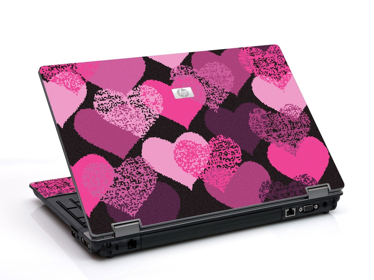 Pink Mosaic Hearts 6730B Laptop Skin