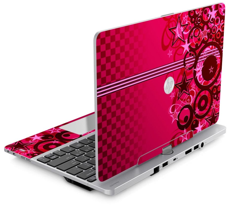 HP TouchSmart Tx2 PINK GRUNGE STARS Laptop Skin