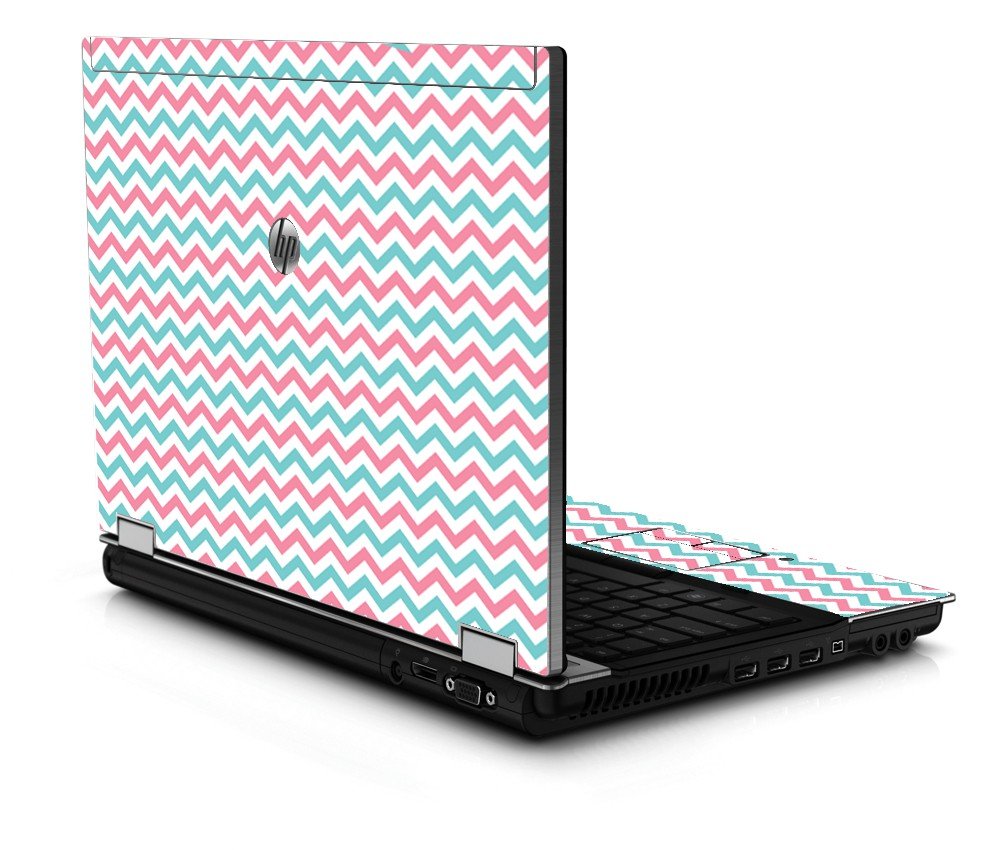 Pink Teal Chevron Waves 8440P Laptop Skin