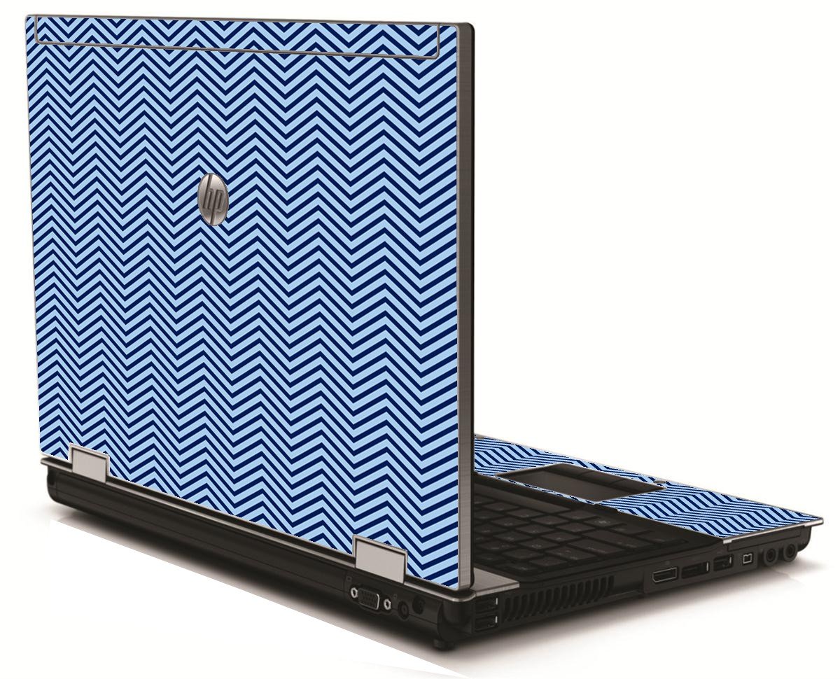 Blue On Blue Chevron HP 8540W Laptop Skin