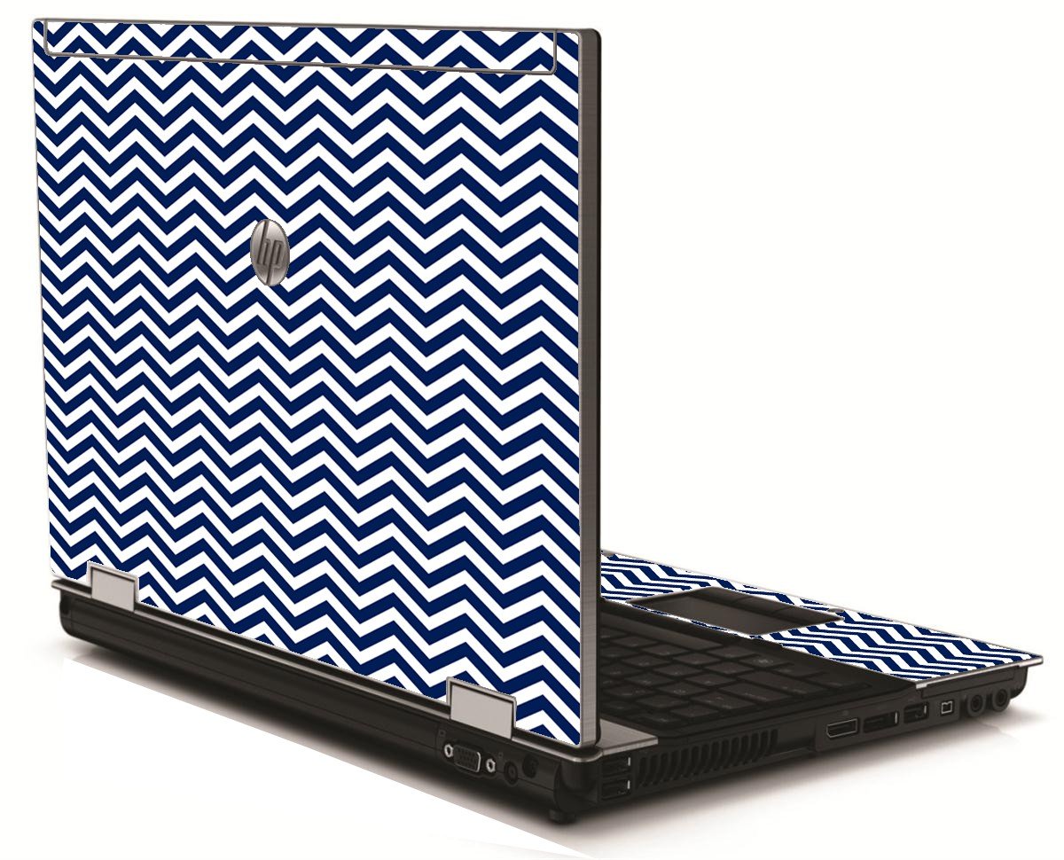 Blue Wavy Chevron HP 8540W Laptop Skin