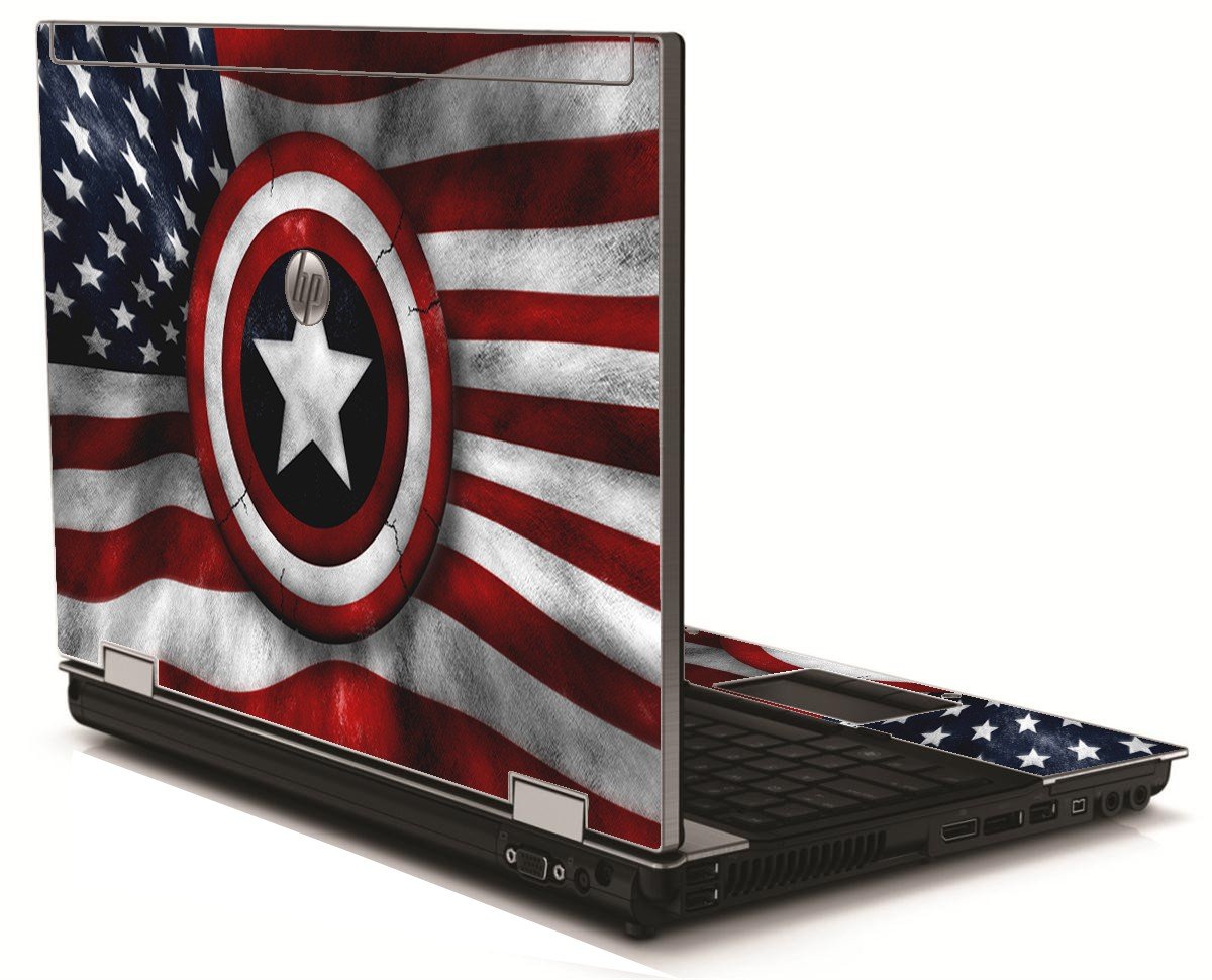 Capt America Flag HP 8540W Laptop Skin