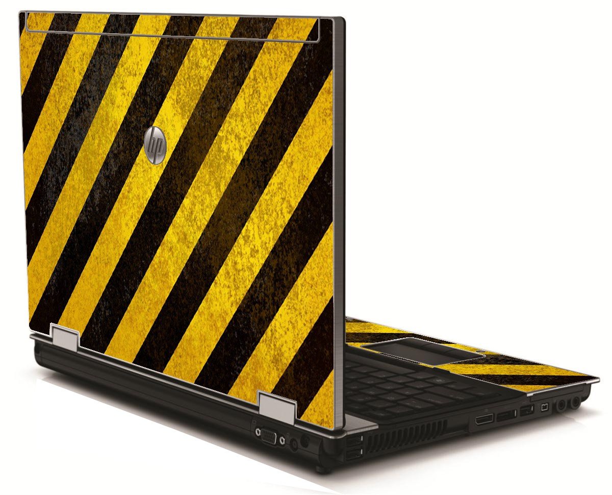 Caution Stripes HP 8540W Laptop Skin