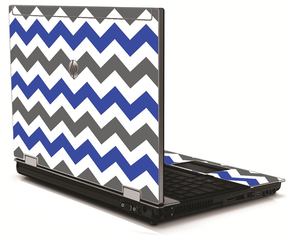 Grey Blue Chevron HP 8540W Laptop Skin