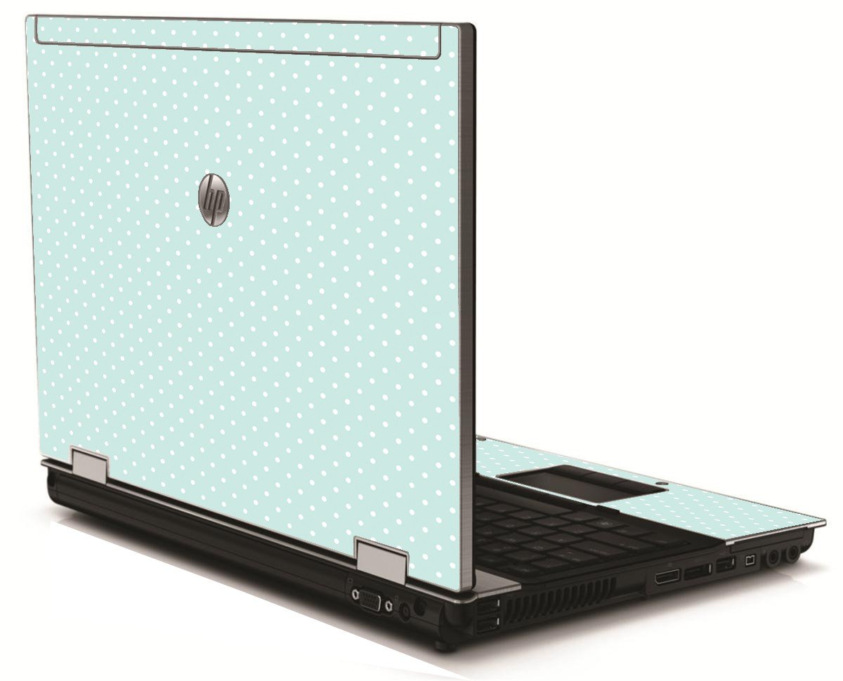 Light Blue Polka HP 8540W Laptop Skin
