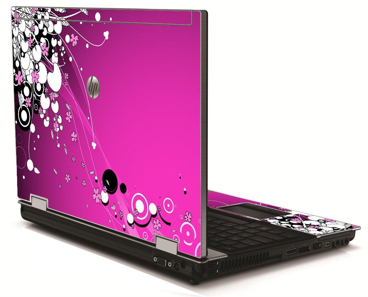 Pink Flowers HP 8540W Laptop Skin