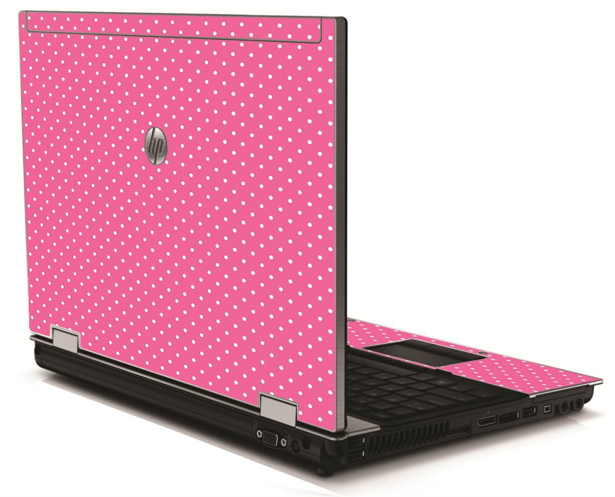 Pink Polka Dot HP 8540W Laptop Skin