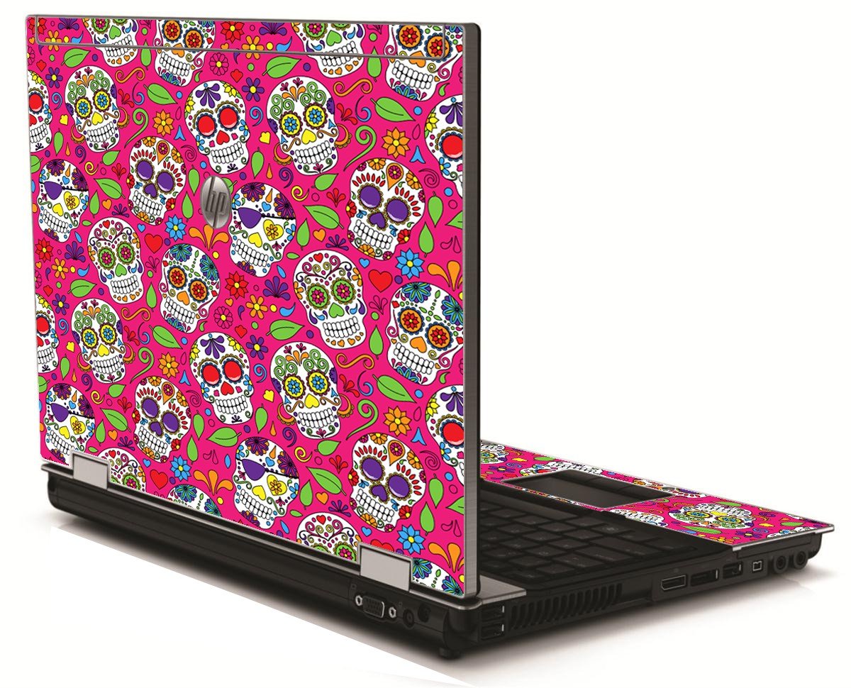 Pink Sugar Skulls HP 8540W Laptop Skin
