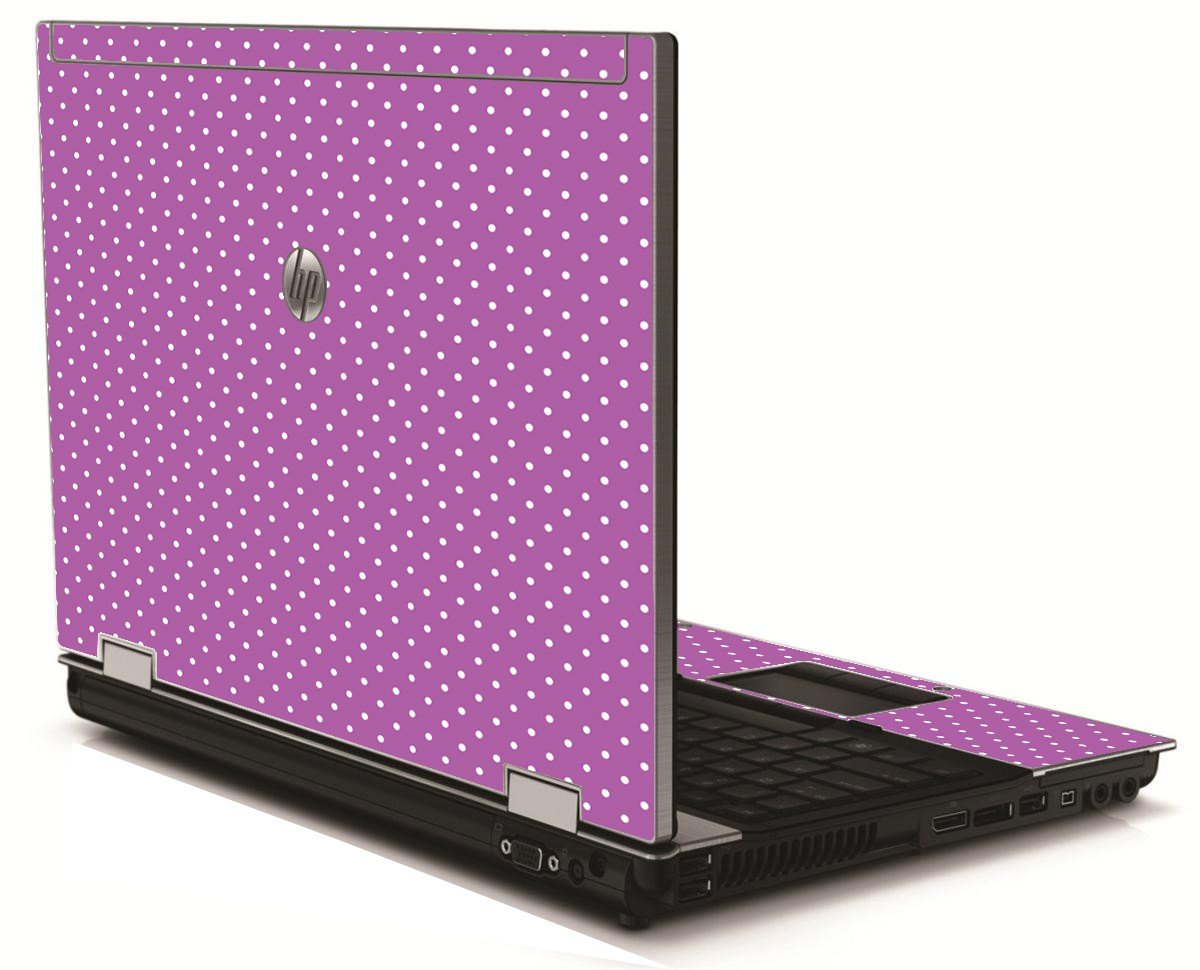 Purple Polka Dot HP 8540W Laptop Skin
