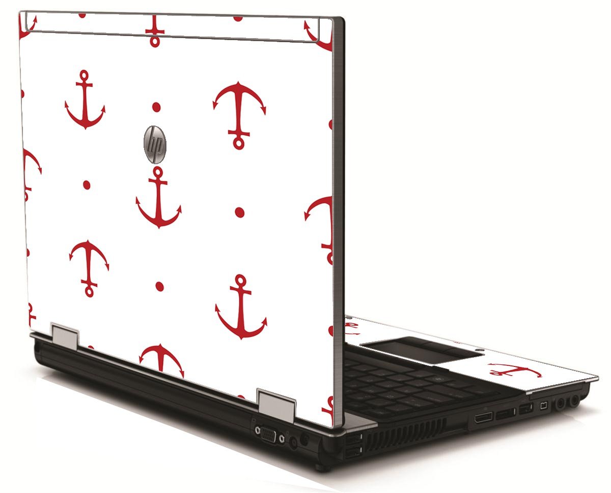 Red Anchors HP 8540W Laptop Skin