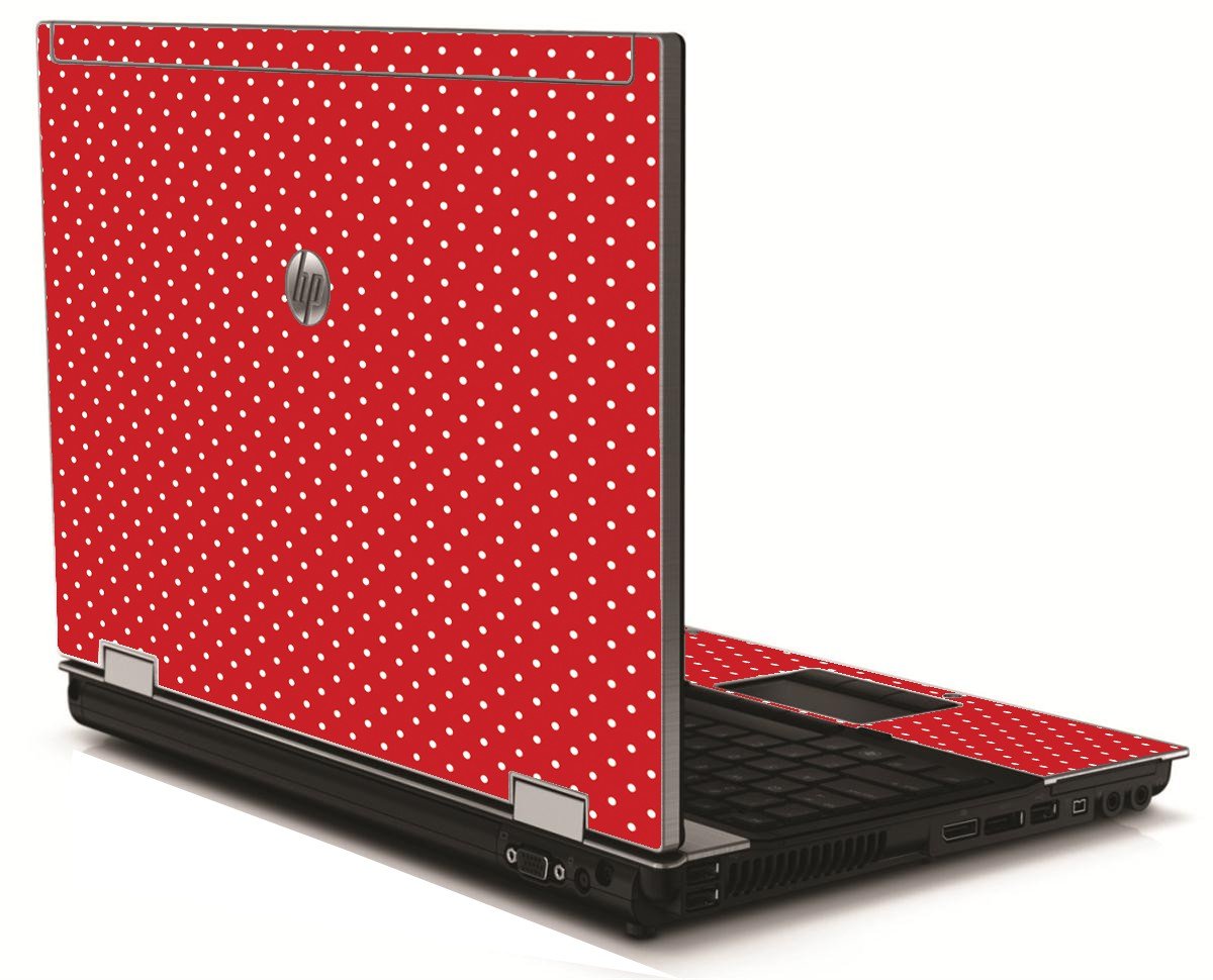 Red Polka Dot HP 8540W Laptop Skin