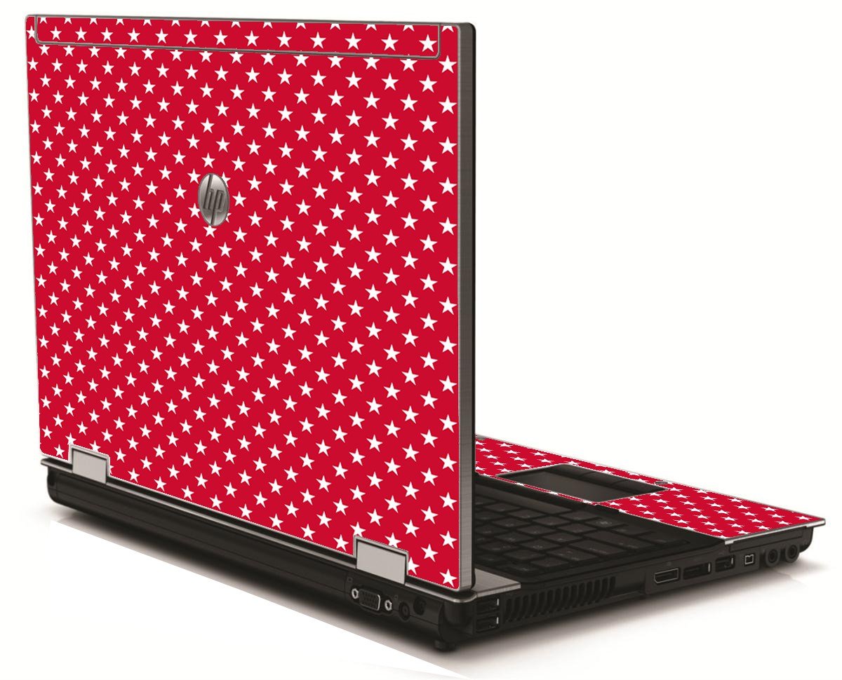 Red White Stars HP 8540W Laptop Skin
