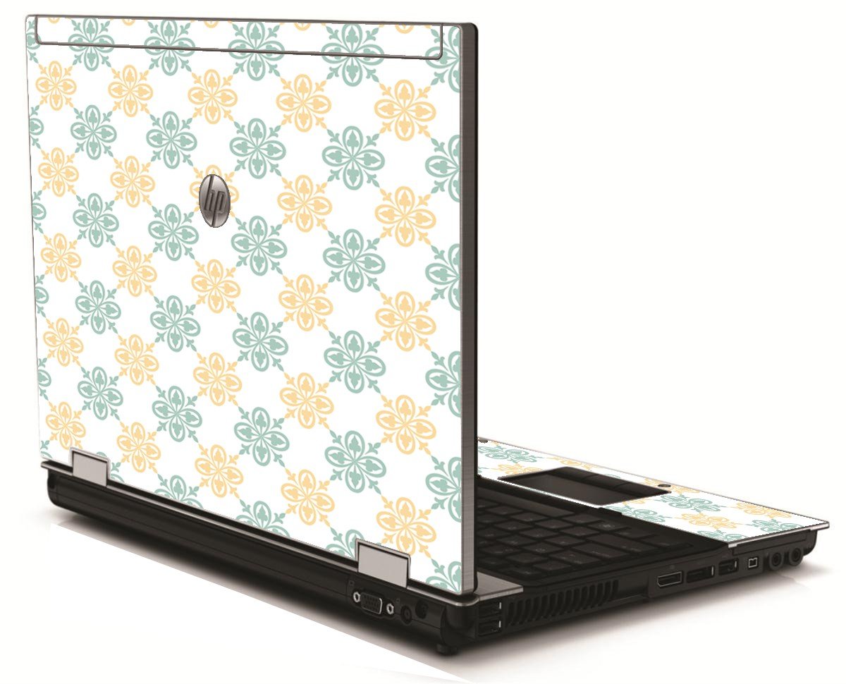 Yellow Green Flowers HP 8540W Laptop Skin