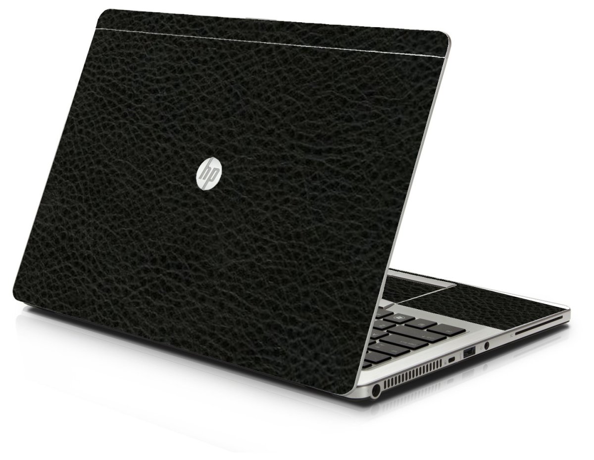 Black Leather HP 9470M Laptop Skin