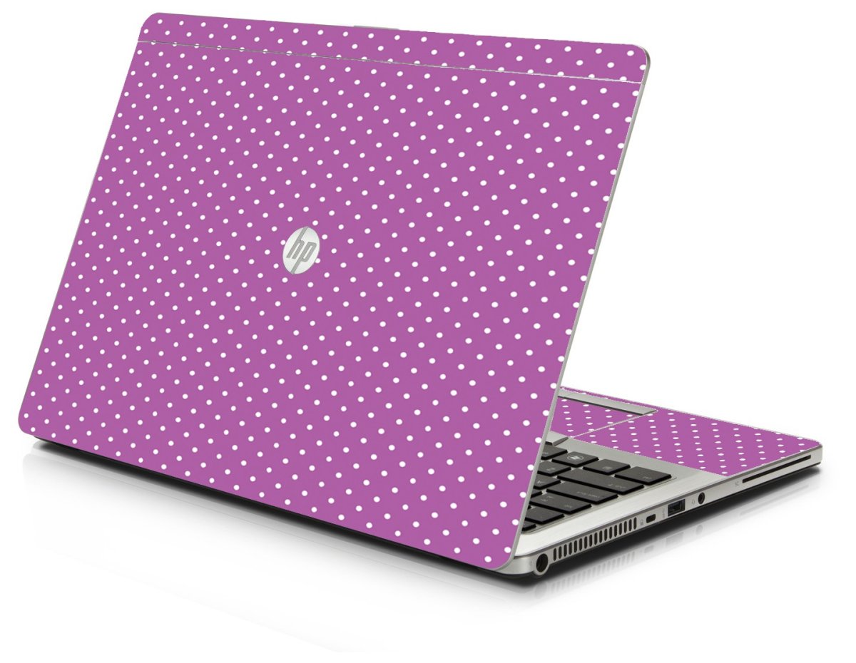 Purple Polka Dot HP 9470M Laptop Skin
