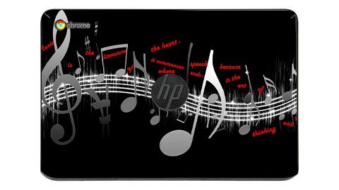 HP Chromebook 11A G6 EE MUSIC NOTES Laptop Skin