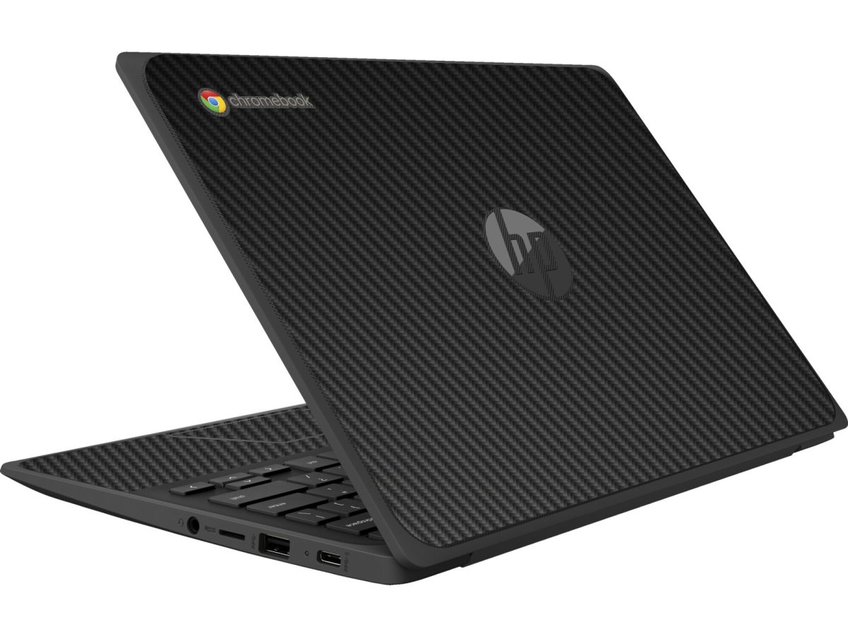 HP Chromebook 11 G8 G9 EE BLACK CARBON FIBER Laptop Skin