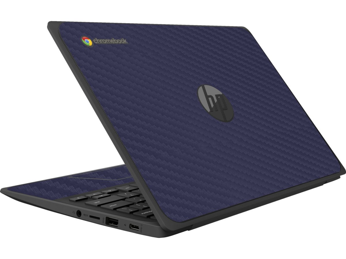HP Chromebook 11 G8 G9 EE BLUE CARBON FIBER Laptop Skin