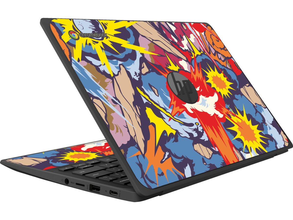 HP Chromebook 11 G8 G9 EE COMIC EXPLOSIONS Laptop Skin