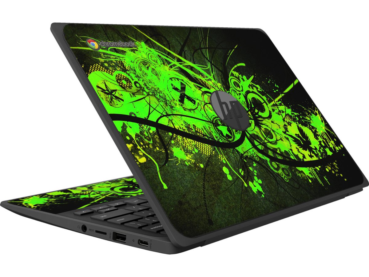 HP Chromebook 11 G8 G9 EE GRAFFITI GREEN Laptop Skin
