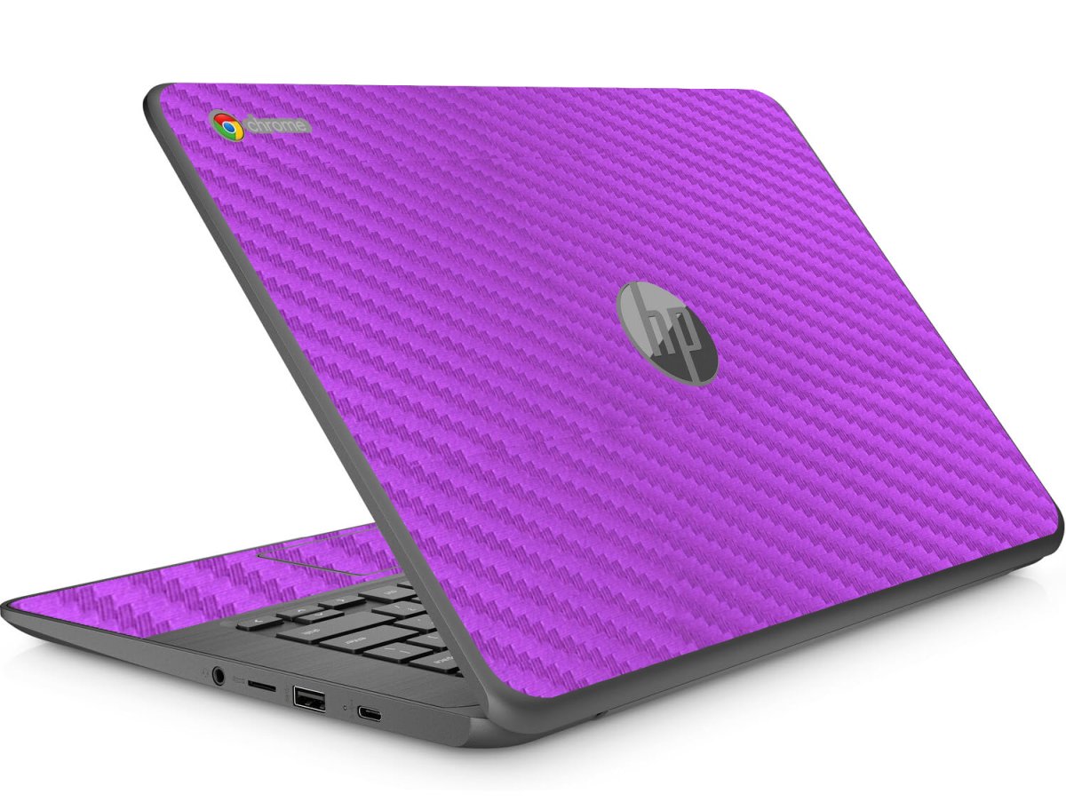 HP Chromebook 14 G5 PURPLE CARBON FIBER Laptop Skin