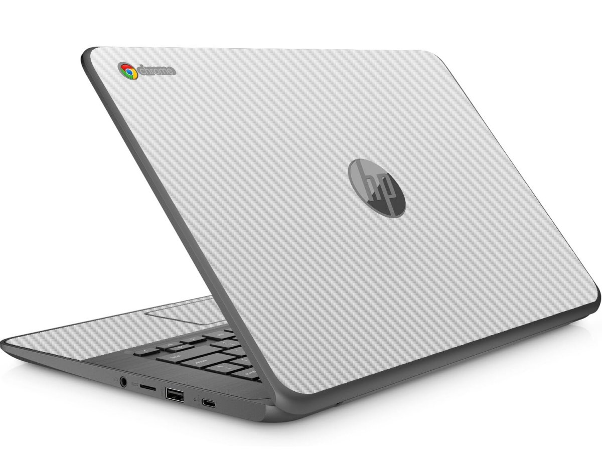 HP Chromebook 14 G5 WHITE CARBON FIBER Laptop Skin
