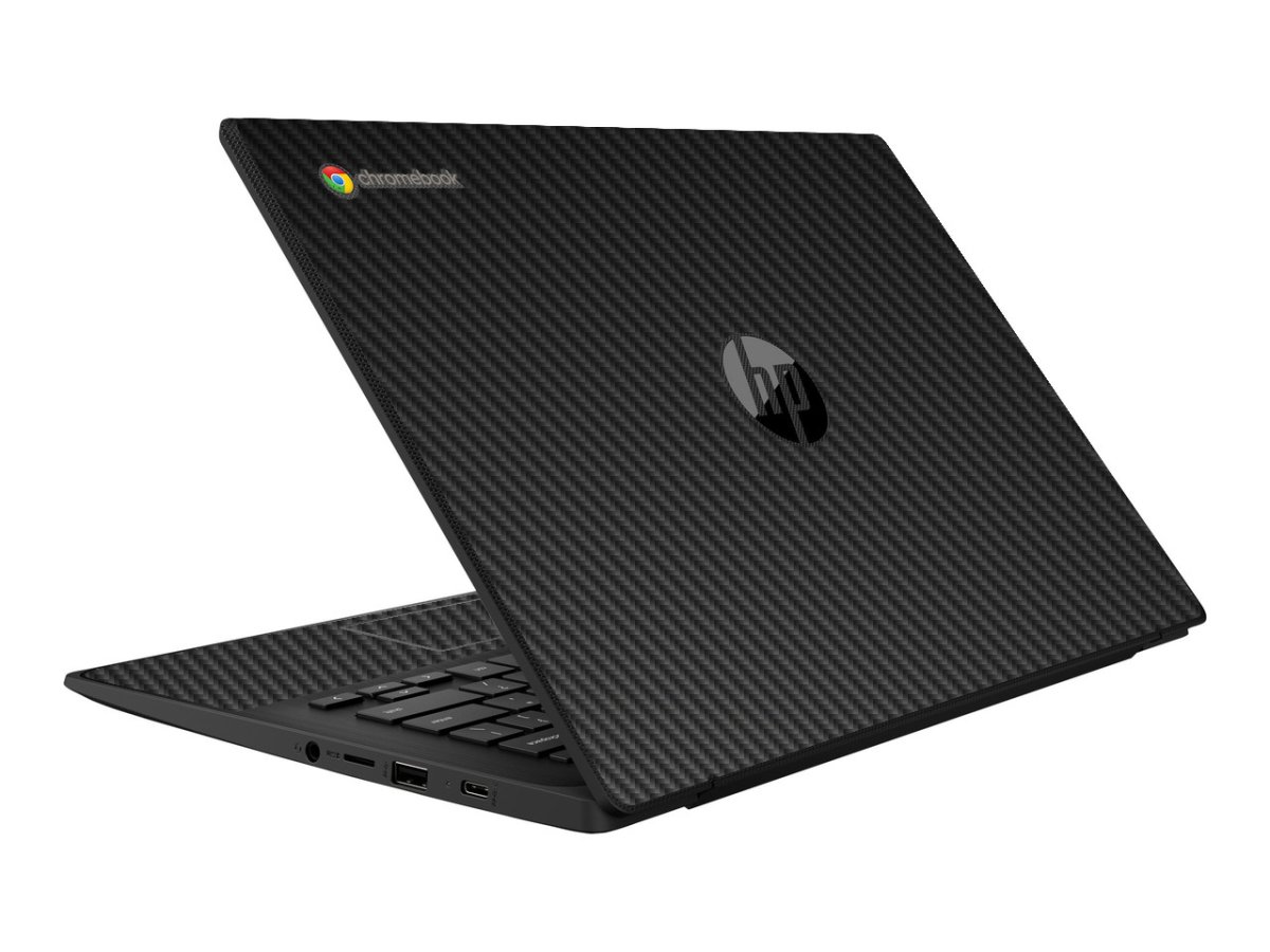 HP Chromebook 14 G6 G7 BLACK CARBON FIBER Laptop Skin