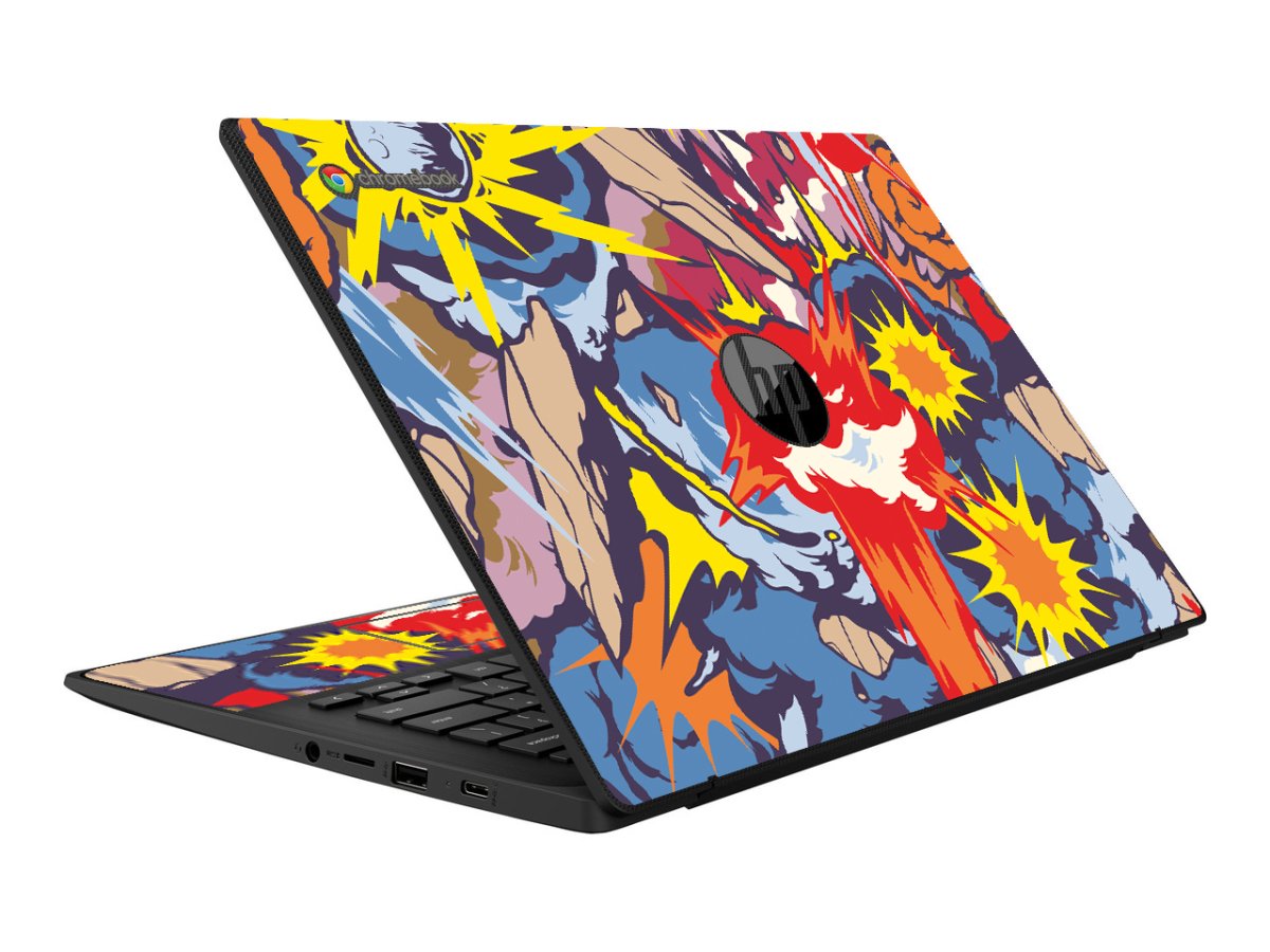 HP Chromebook 14 G6 G7 COMIC EXPLOSIONS Laptop Skin