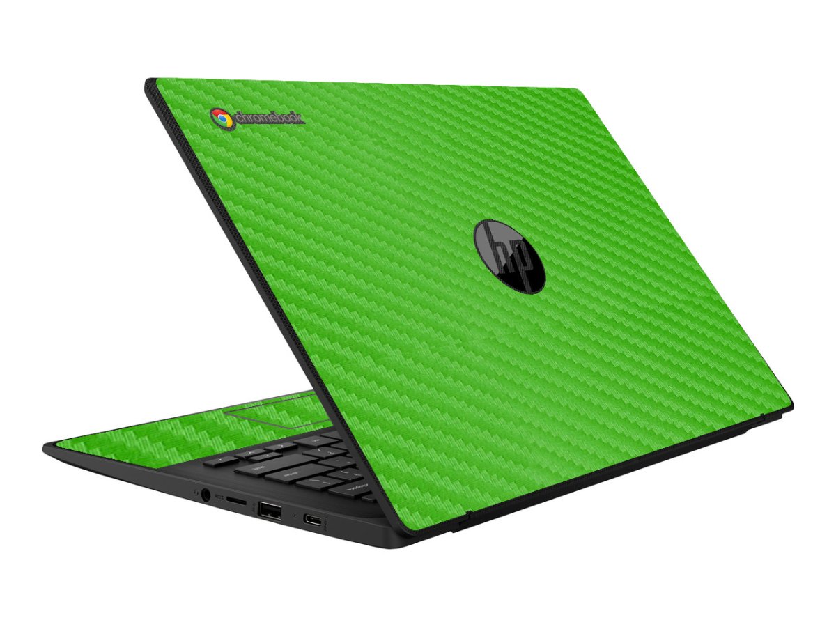 HP Chromebook 14 G6 G7 GREEN CARBON FIBER Laptop Skin