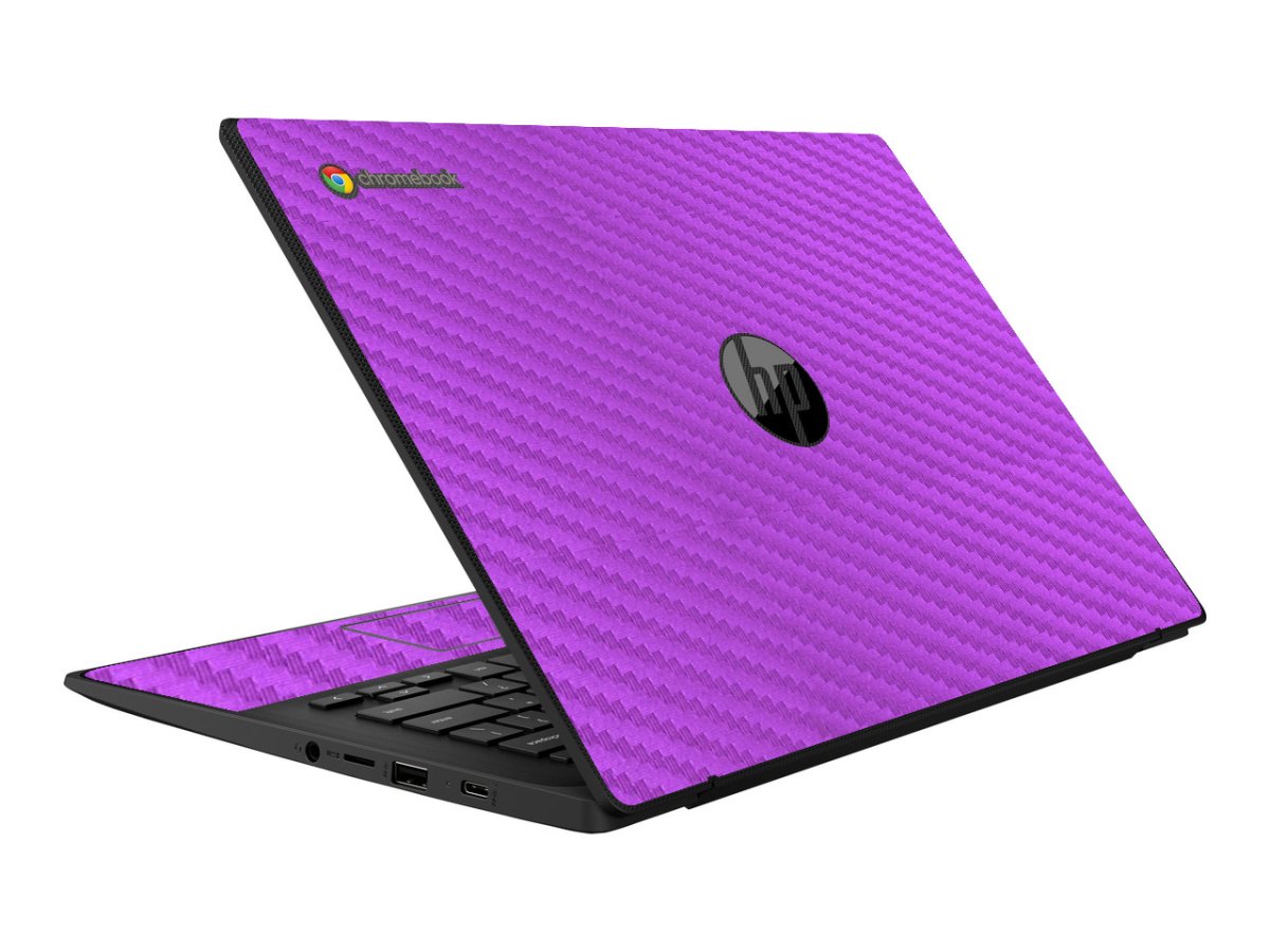 HP Chromebook 14 G6 G7 PURPLE CARBON FIBER Laptop Skin