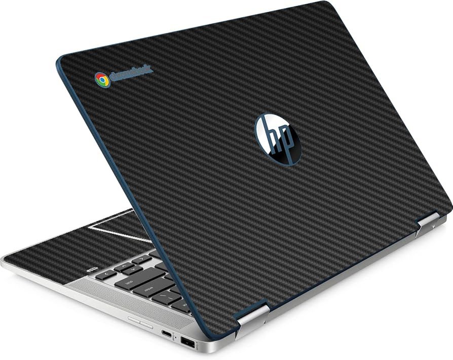 HP Chromebook X360 14A CA0790WM BLACK CARBON FIBER Laptop Skin