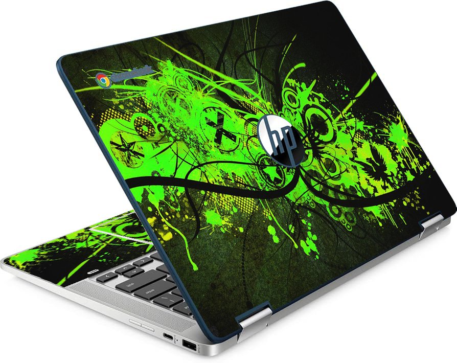 HP Chromebook X360 14A CA0790WM GRAFFITI GREEN Laptop Skin