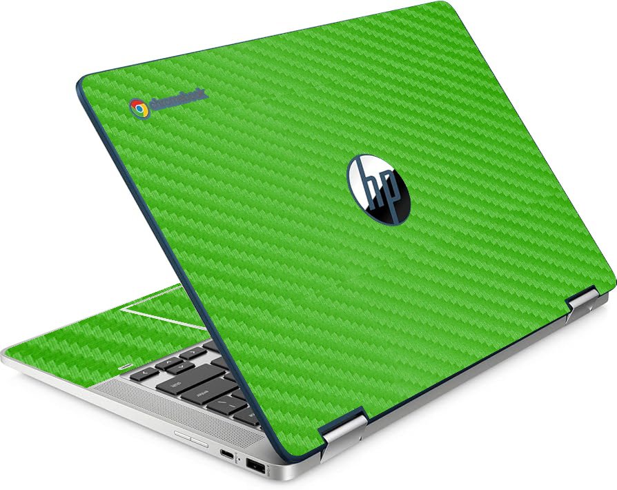 HP Chromebook X360 14A CA0790WM GREEN CARBON FIBER Laptop Skin