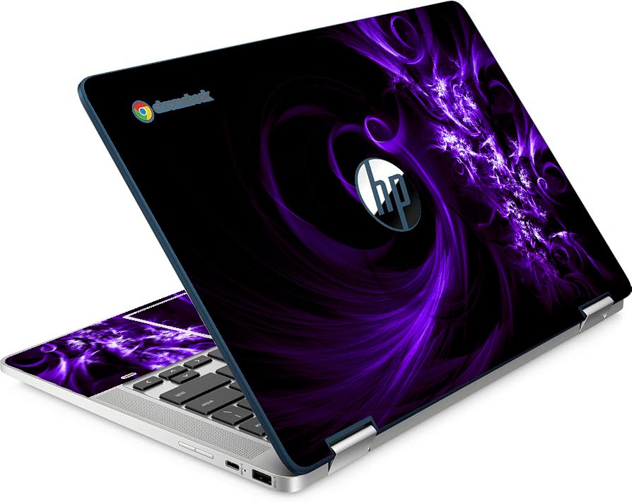 HP Chromebook X360 14A CA0790WM PURPLE SPIRAL Laptop Skin