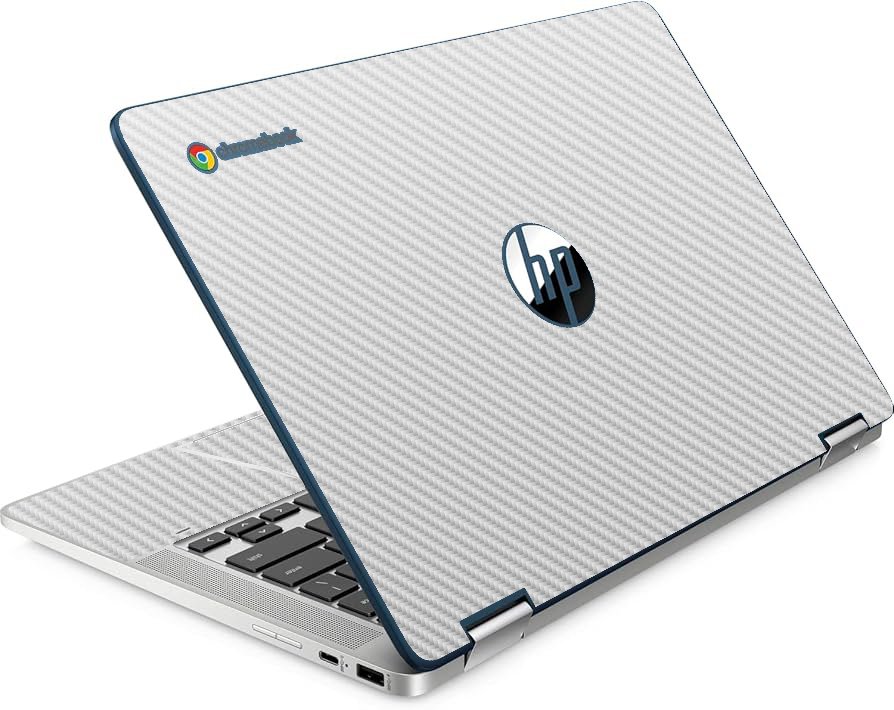 HP Chromebook X360 14A CA0790WM WHITE CARBON FIBER Laptop Skin