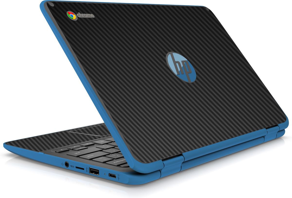 HP Chromebook X360 11 G1 EE BLACK CARBON FIBER Laptop Skin