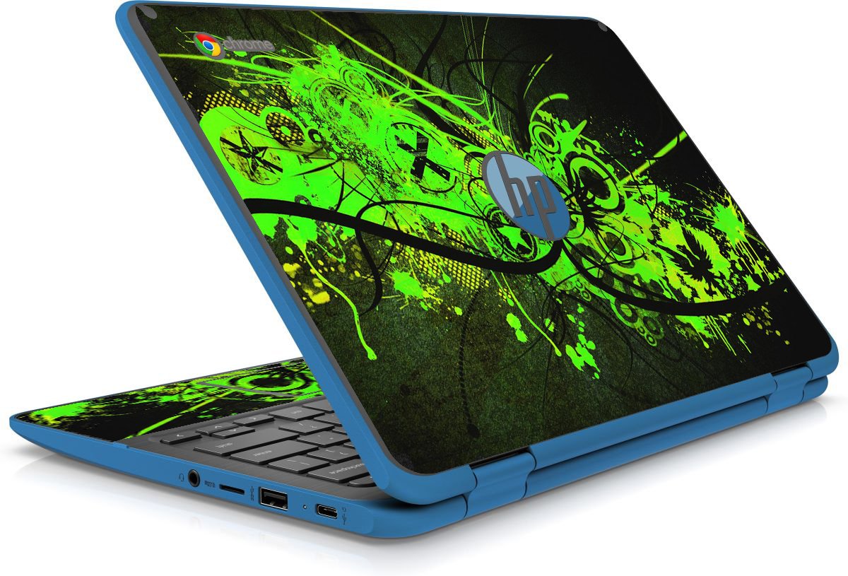 HP Chromebook X360 11 G2 EE GRAFFITI GREEN Laptop Skin