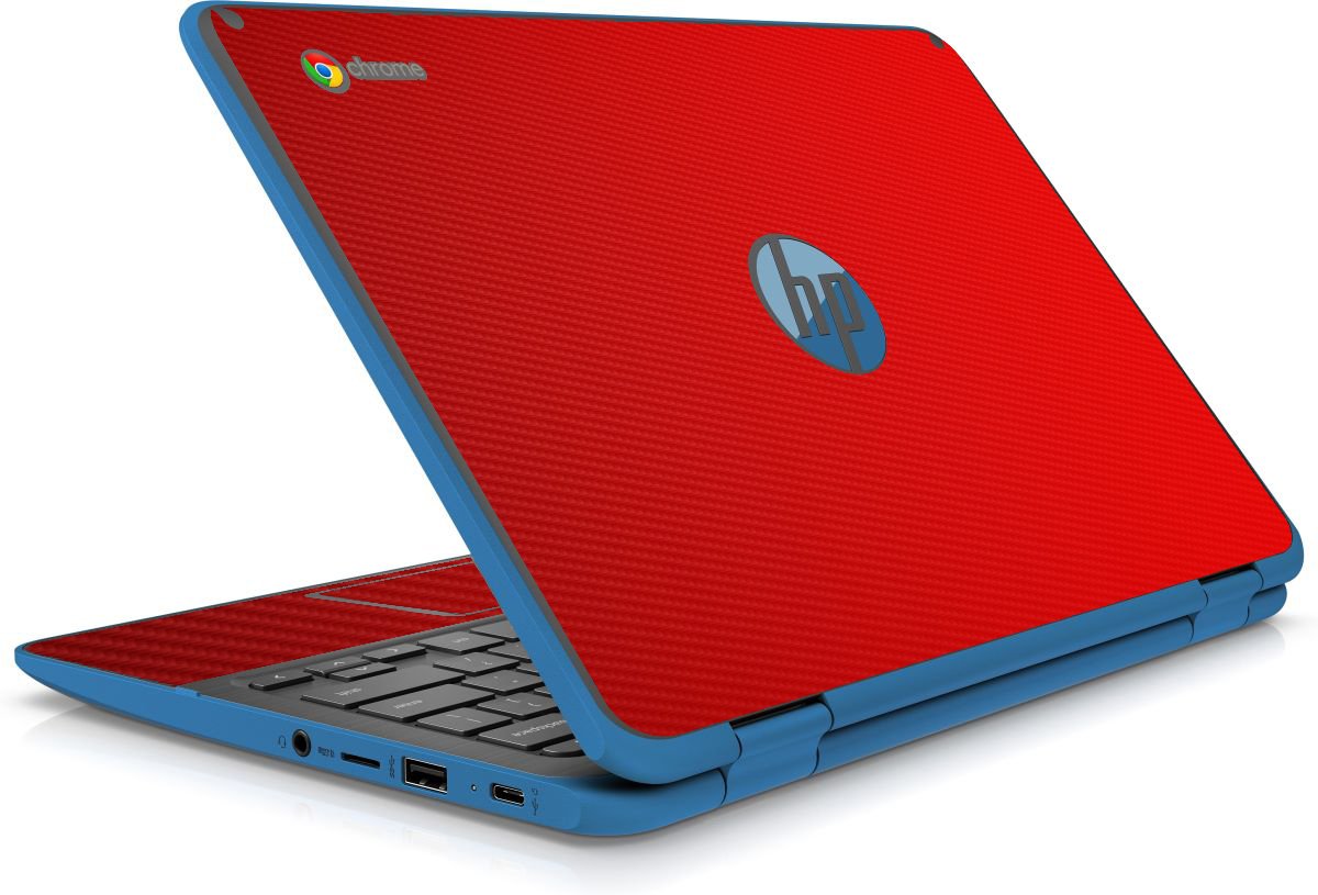 HP Chromebook X360 11 G1 EE RED CARBON FIBER Laptop Skin