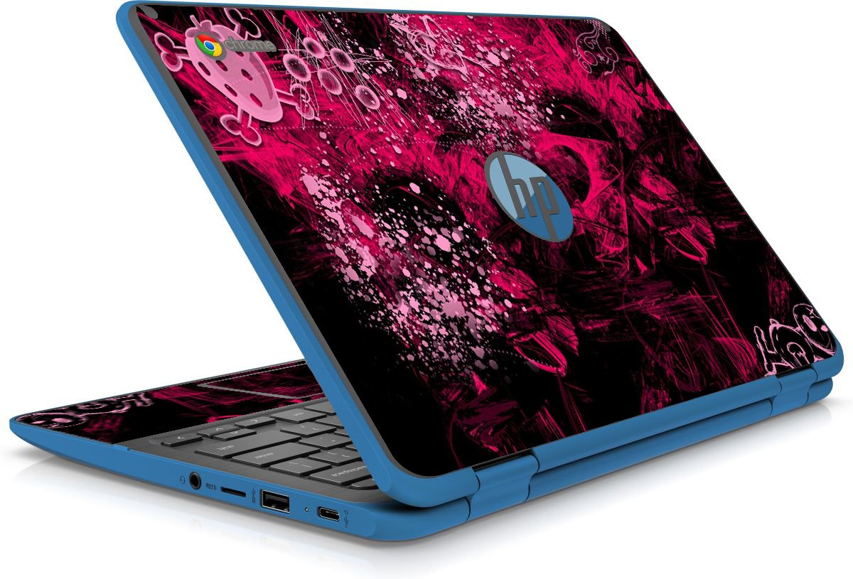 HP Chromebook X360 11 G1 EE STRAWBERRY CROSSBONES Laptop Skin