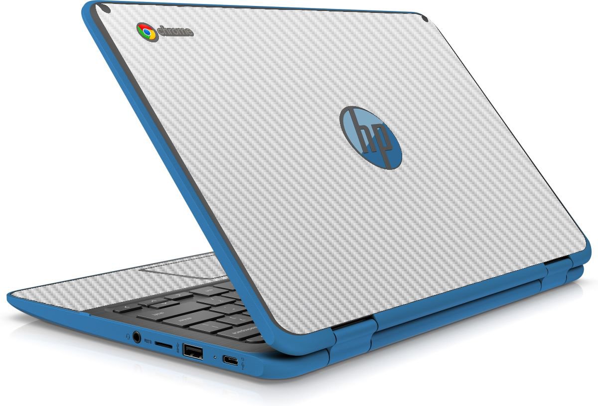 HP Chromebook X360 11 G2 EE WHITE CARBON FIBER Laptop Skin