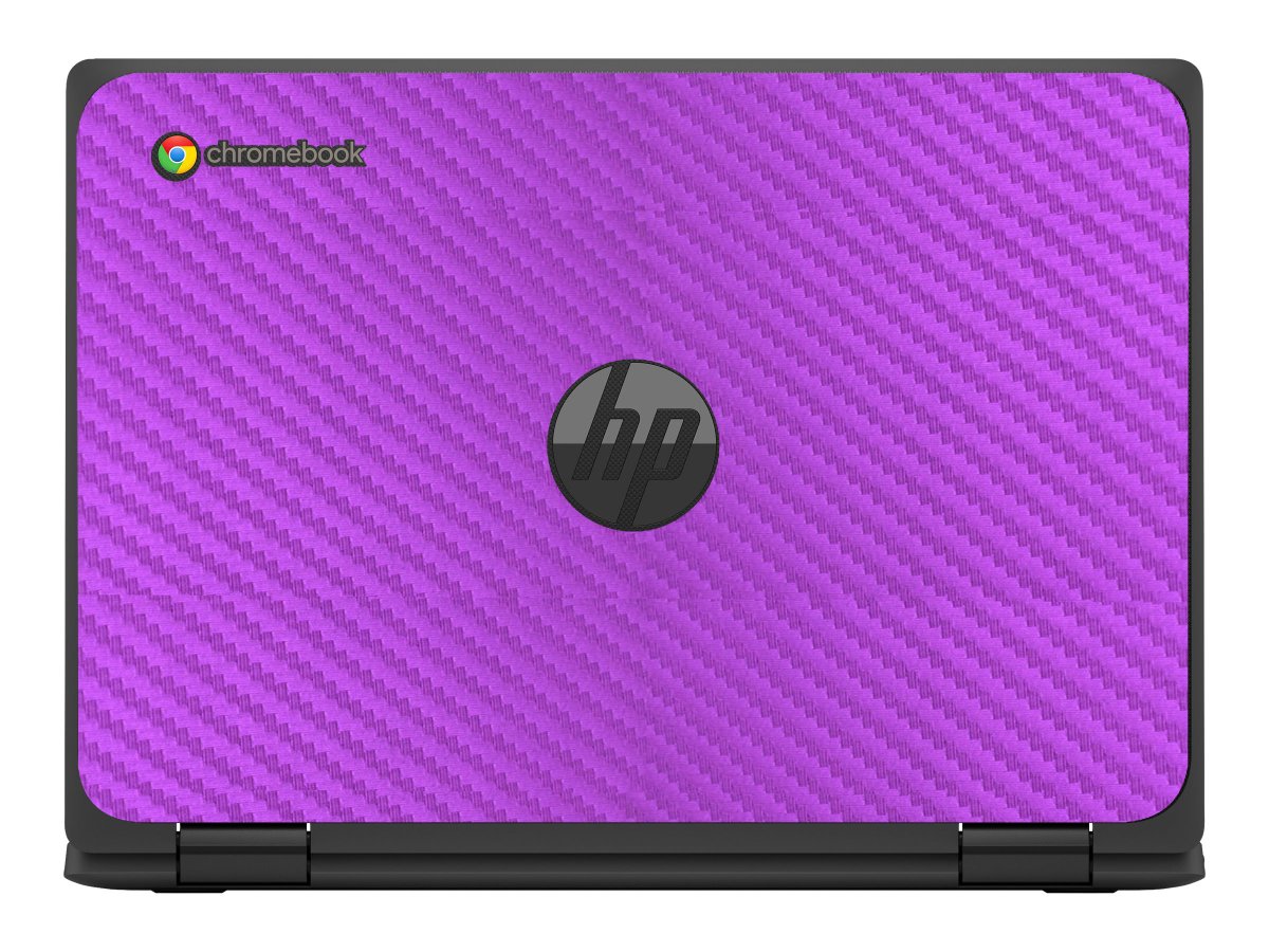 HP Chromebook X360 11 MK G3 EE PURPLE CARBON FIBER Laptop Skin