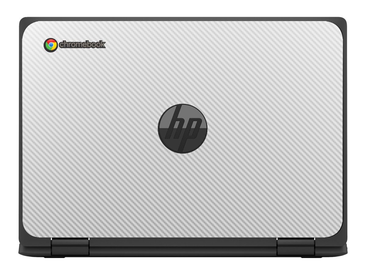 HP Chromebook X360 11 MK G3 EE WHITE CARBON FIBER Laptop Skin