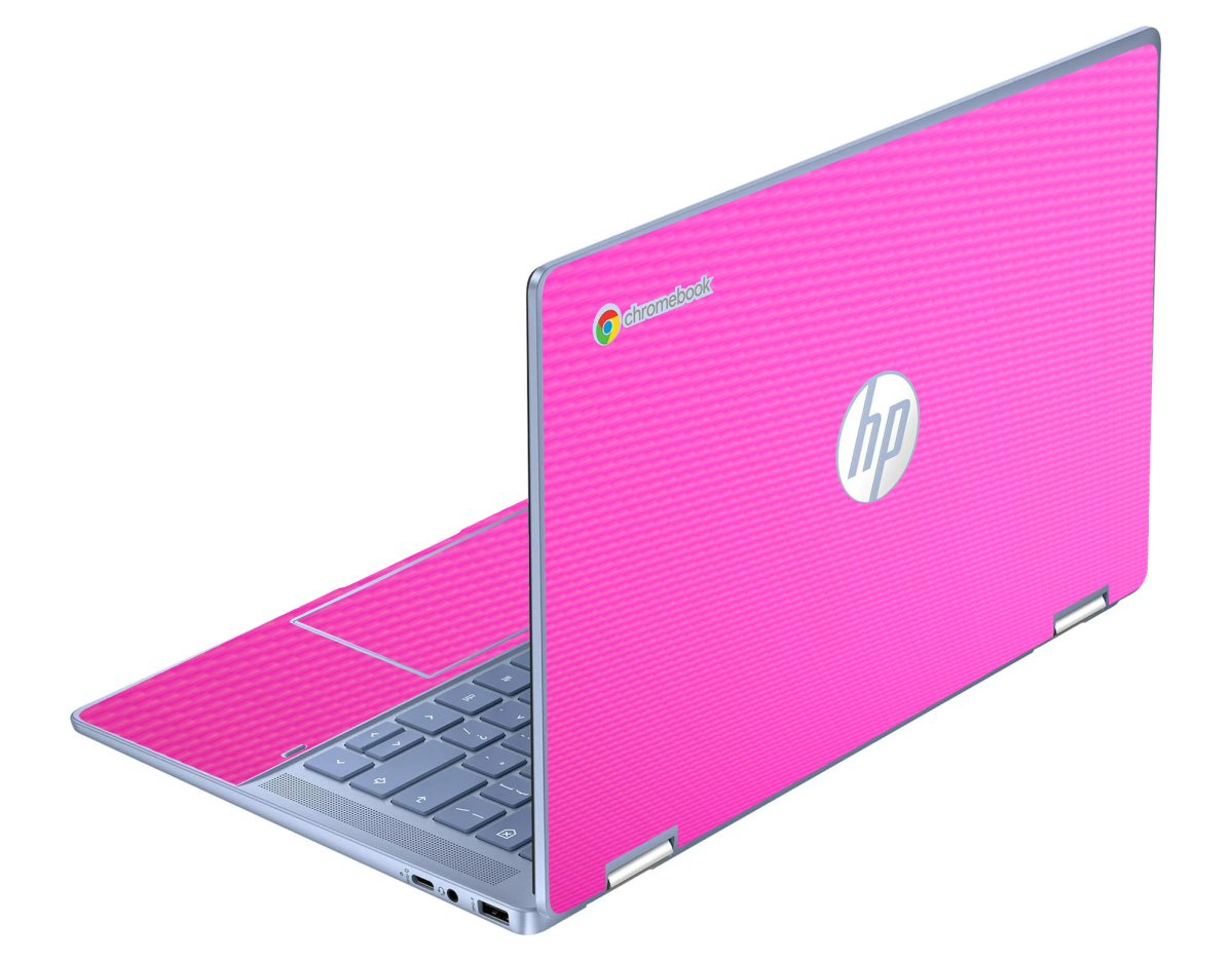 HP Chromebook X360 14B-CD0130WM PINK CARBON FIBER Laptop Skin