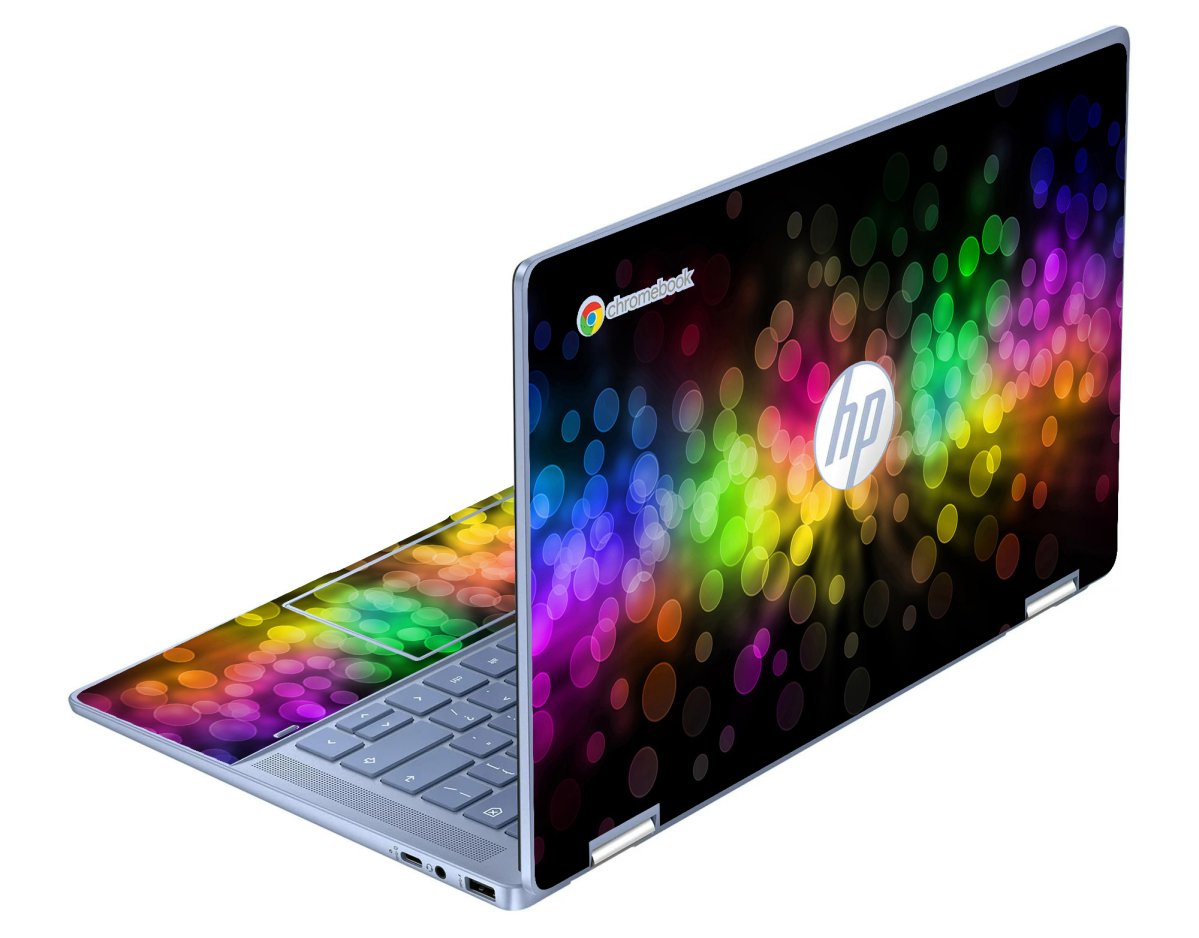 HP Chromebook X360 14B-CD0130WM RAINBOW BOKEH Laptop Skin