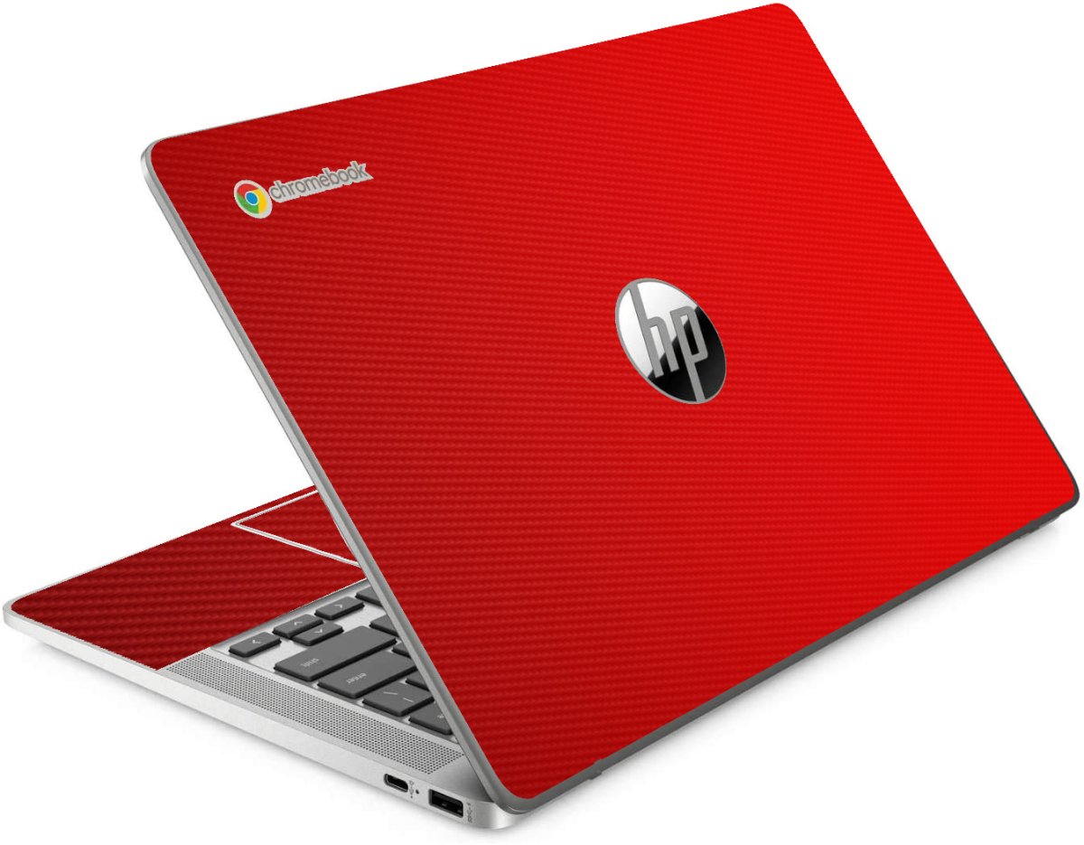 HP Chromebook 14A NA0131WM RED CARBON FIBER Laptop Skin