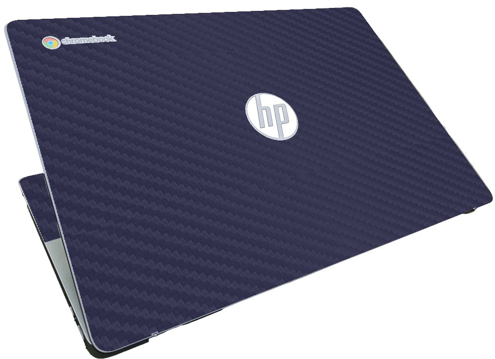 HP Chromebook 15A NA0058WM BLUE CARBON FIBER Laptop Skin