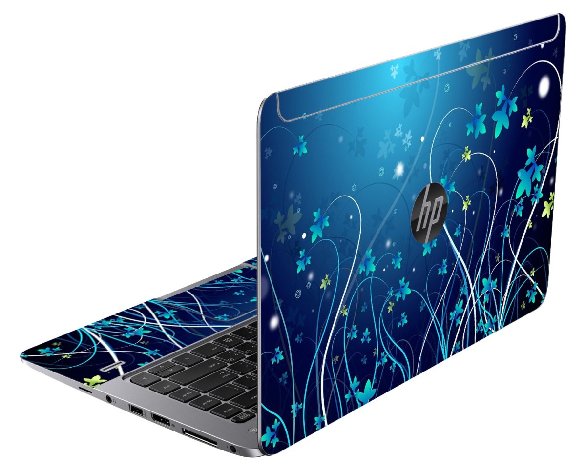 HP EliteBook Folio 1040 G3 BLUE FLOWERS Laptop Skin