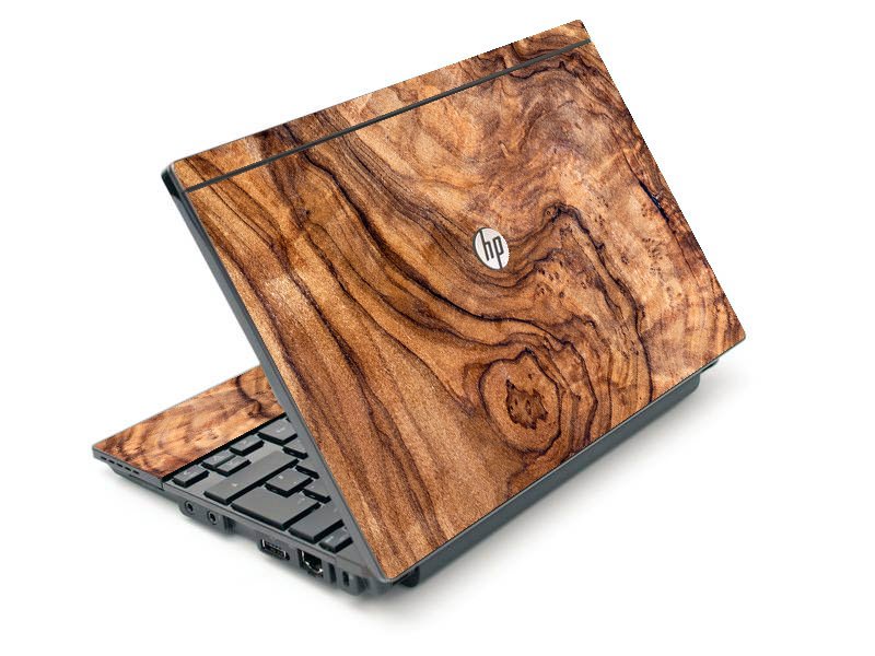 HP Mini 5103 OLIVE WOOD Laptop Skin