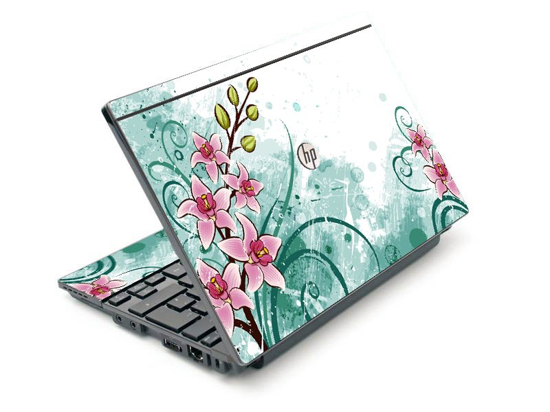 HP Mini 5103 PINK LILY WATERCOLOR Laptop Skin